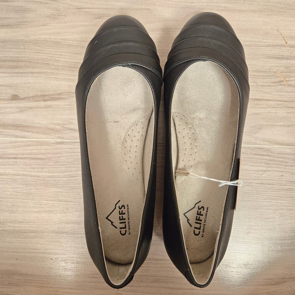 Women's Cliffs Flats Clara Black Comfort NWT 7.5 Wide - Picture 2 of 13